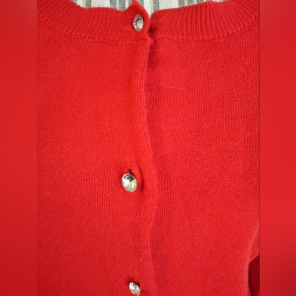 VTG Express red cardigan with diamond buttons! - l - Picture 2 of 6